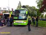 FR - NY 10 Setra 415 GTHD im Auftrag von Meinfernbus in Friedrichshafen am ZOB Platz 8 auf dem Weg Richtung Freiburg.